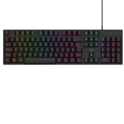 Teclado Gamer Dazz Gte1000 Abnt2 Com Luz Rainbow Usb Preto
