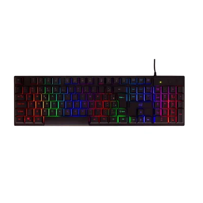 Teclado Gamer Dazz Gte1000 Rainbow C/ Fio Abnt2 Preto