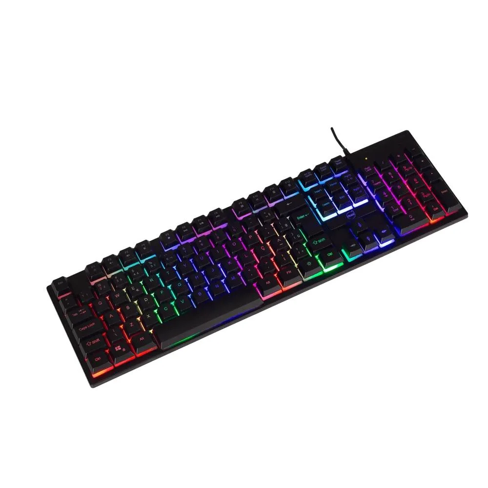 Imagem 3 de 5 do produto Teclado Gamer Dazz Gte1000 Rainbow C/ Fio Abnt2 Preto