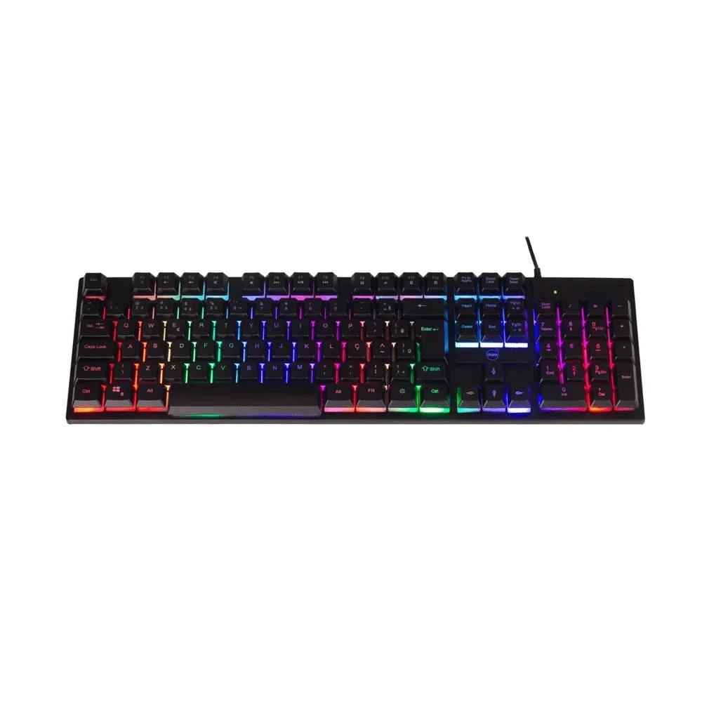 Imagem 4 de 5 do produto Teclado Gamer Dazz Gte1000 Rainbow C/ Fio Abnt2 Preto