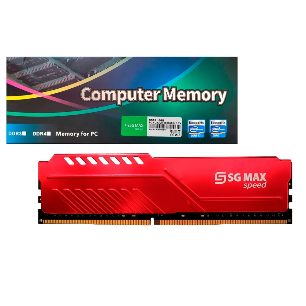 Memoria 16gb Ddr4 2666 Cl 21 1.2v Desktop Udimm Dissipador Sgm16gl2666cl21dh Sgmax