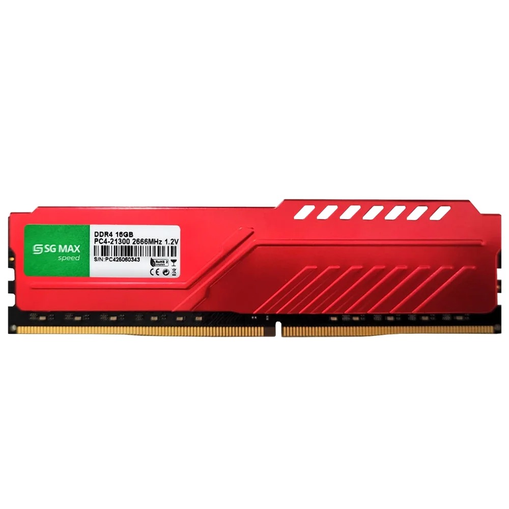 Imagem 3 de 4 do produto Memoria 16gb Ddr4 2666 Cl 21 1.2v Desktop Udimm Dissipador Sgm16gl2666cl21dh Sgmax