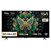 Smart TV TCL 55 Polegadas QLED Mini LED 4K C6K WiFi Bluetooth Google TV 4 HDMI 144Hz HDR10+ 55C6K Smart TV TCL 55 Polegadas QLED Mini LED 4K C6K WiFi Bluetooth Google TV 4 HDMI 144Hz HDR10+ 55C6K