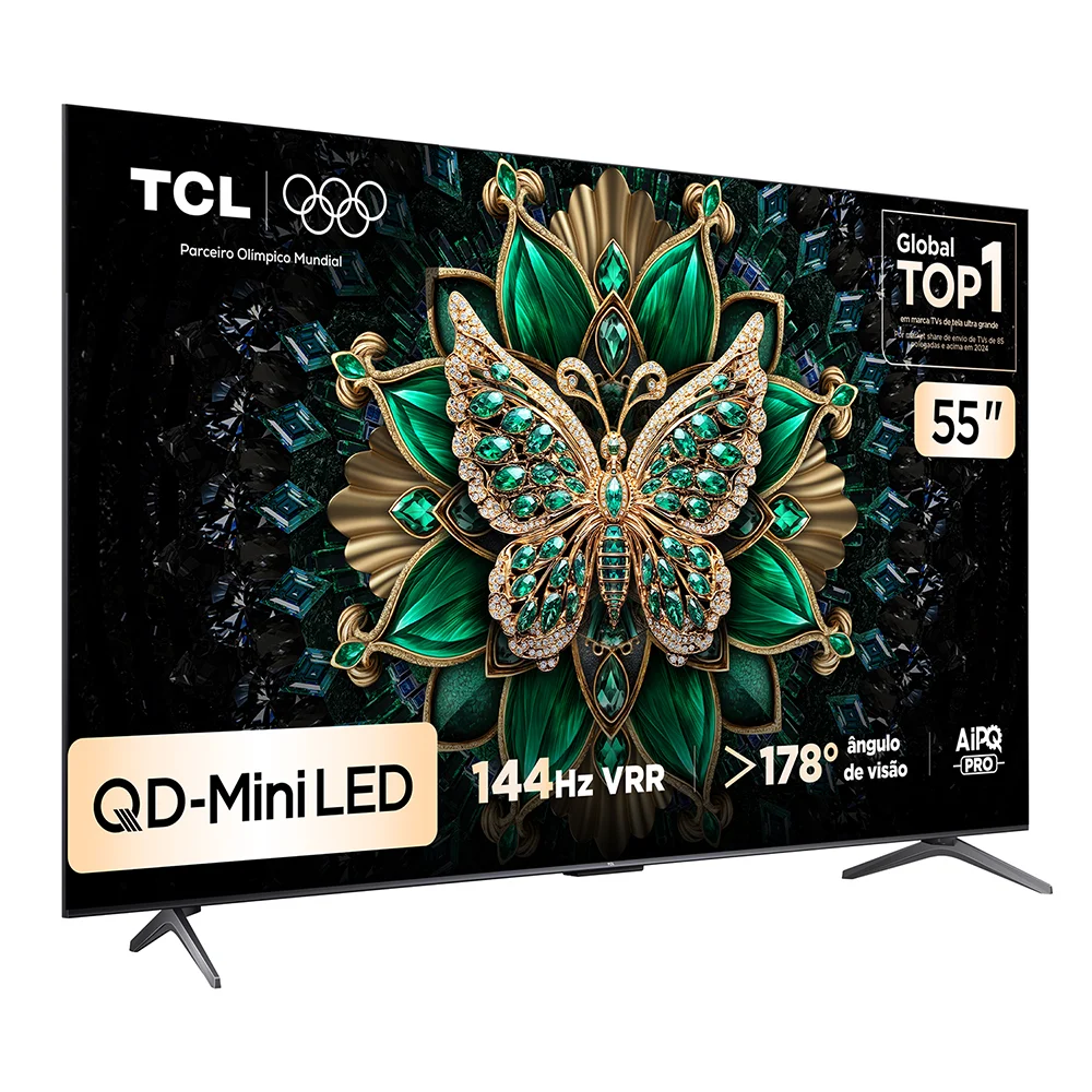 Imagem 4 de 5 do produto Smart TV TCL 55 Polegadas QD-Mini LED 4K C6K WiFi Bluetooth Google TV 4 HDMI 144Hz HDR10+ 55C6K