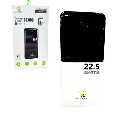 Carregador Portátil Powerbank 20.000mah Usb C Light Preto