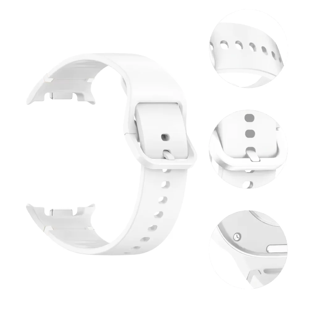 Imagem 4 de 4 do produto Pulseira Silicone Para Galaxy Watch 8 E 8 Classic - Branco