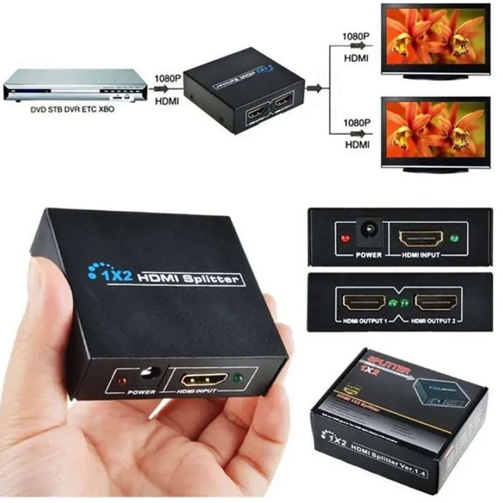 Imagem 2 de 4 do produto Splitter HDMI 1x2 1.4 Full Hd 1080p