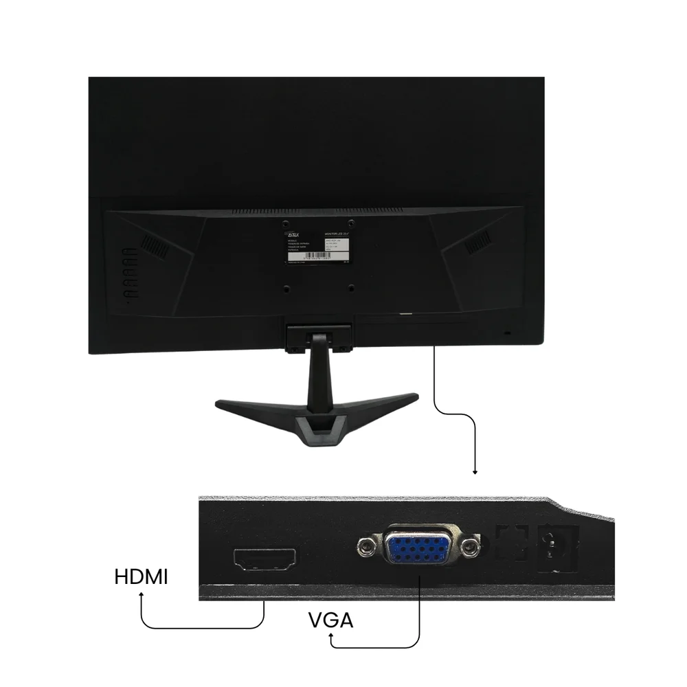 Monitor 23.6" Tela Full Hd, 60hz 5ms, Hd-mi, Vga, Vesa, Gamer, Trabalho, Home Office Aitek Amo-1024lite