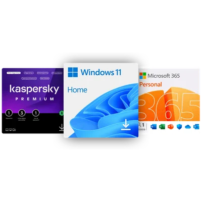 WINDOWS 11 Home + Microsoft 365 Personal + Kaspersky Premium 1 Dispositivo