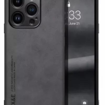 Capinha Luxo Couro Camurça Antichoque Para Iphone 16 Pro Max