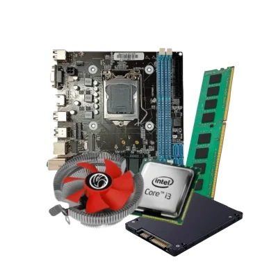 Kit Mb H61 + Processador i3 2ªgeração + Cooler + Memória 8GB + SSD 240GB