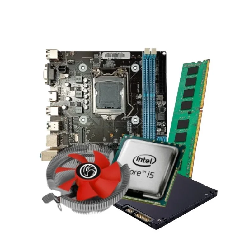 Kit Mb H61 + Processador i5 3ªgeração + Cooler + Memória 8GB + SSD 240GB