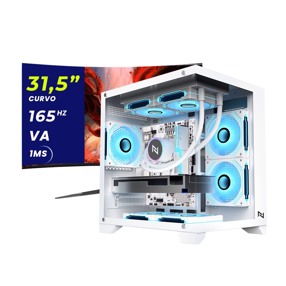 PC Gamer Intel i5 13400f, 16gb 3200mhz, (RTX 5060 8GB), H610, SSD 480GB M.2, 600w 80 Plus, 3 Fans RGB, Neologic - Nli90185