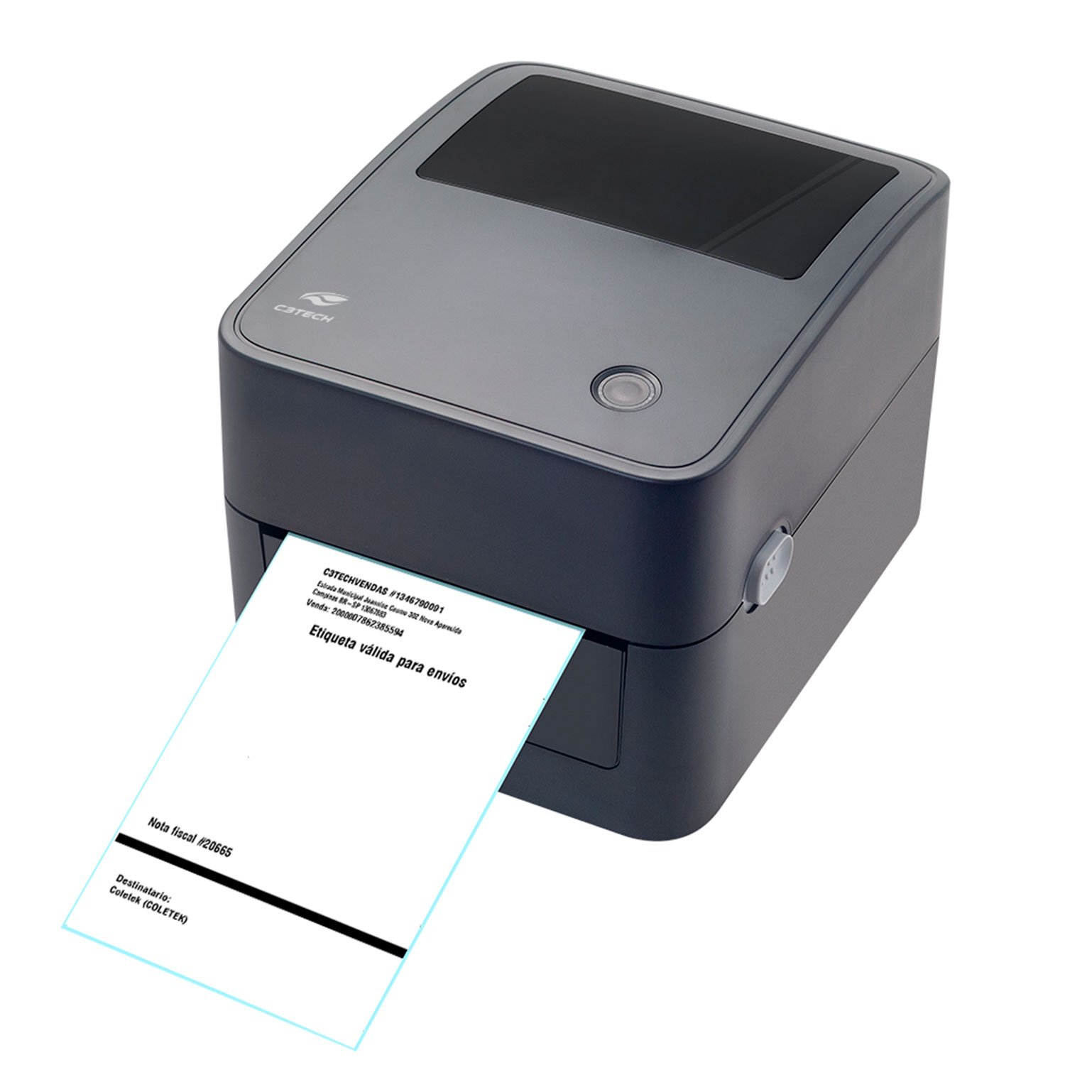 Impressora Térmica De Etiquetas C3tech It-200, Conexão Usb E Ethernet, Corte Via Serrilha, Bivolt