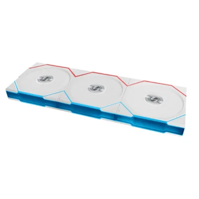 Kit 3 Fans 120mm Lian Li Uni Fan Tl Wireless 120 Reverse Blade, ARGB, C/ Controladora, White - 12rtl1w3w