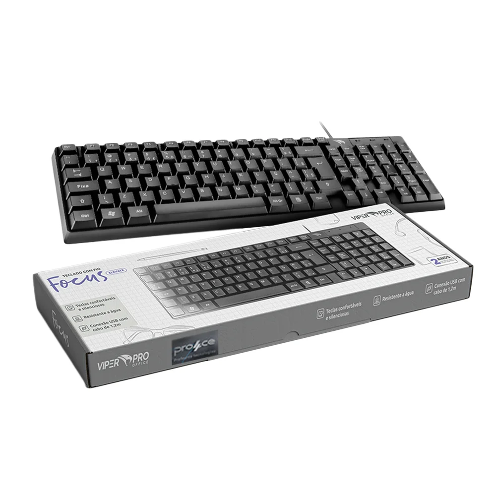 Imagem 3 de 5 do produto Teclado Com Fio Focus Elevate - Vo101