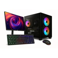 "PC Gamer Completo Skill Apex Series, Amd Ryzne 5 5600gt, Radeon Rx 580 8GB, 16gb Ddr4, SSD 512gb M.2, Monitor LED 24"" 180hz, Preto Sas014"