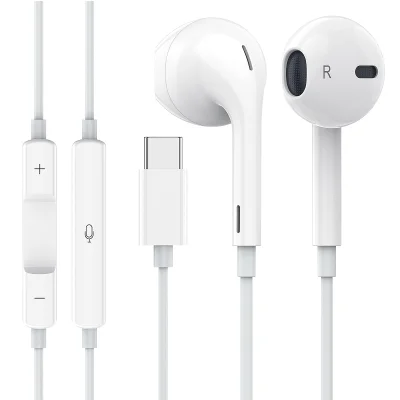 Fone De Ouvido De Fio Com Entrada Tipo C Para Android E Iphone 15 E 16