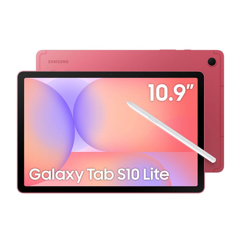 Tablet Samsung Galaxy Tab S10 Lite Wifi, 128GB, 6gb Ram, Tela 10.9”, S Pen E Capa Smartbook Cover Inclusas Vermelho - 128 Gb - Wi-fi