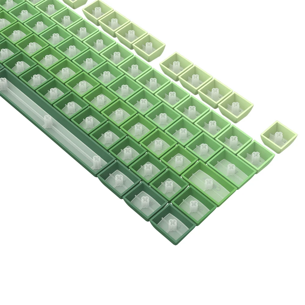 Imagem 2 de 5 do produto Kit Keycaps Double Shot Redragon Abnt2 106 Teclas A140 Pt Degrade Verde