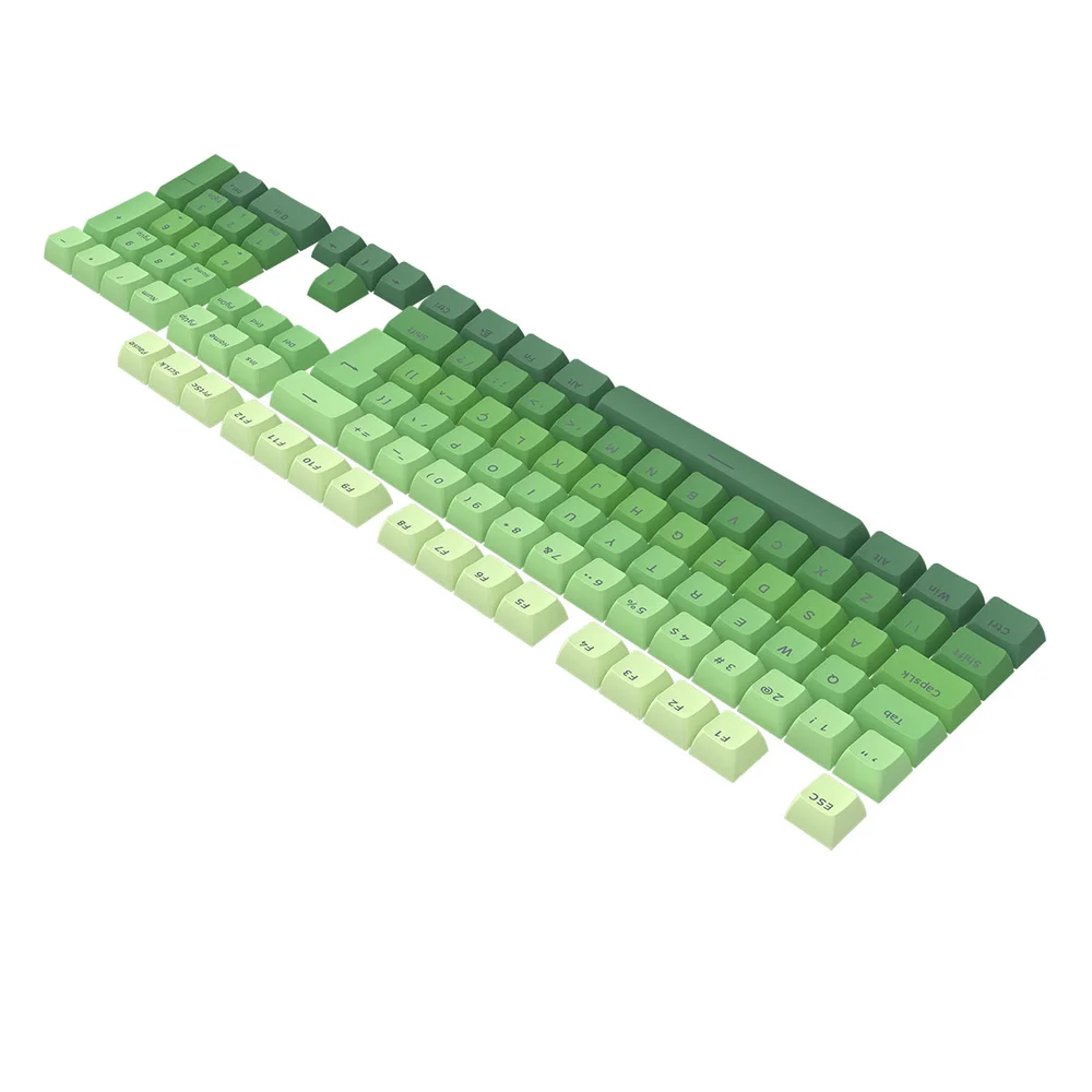 Imagem 3 de 5 do produto Kit Keycaps Double Shot Redragon Abnt2 106 Teclas A140 Pt Degrade Verde