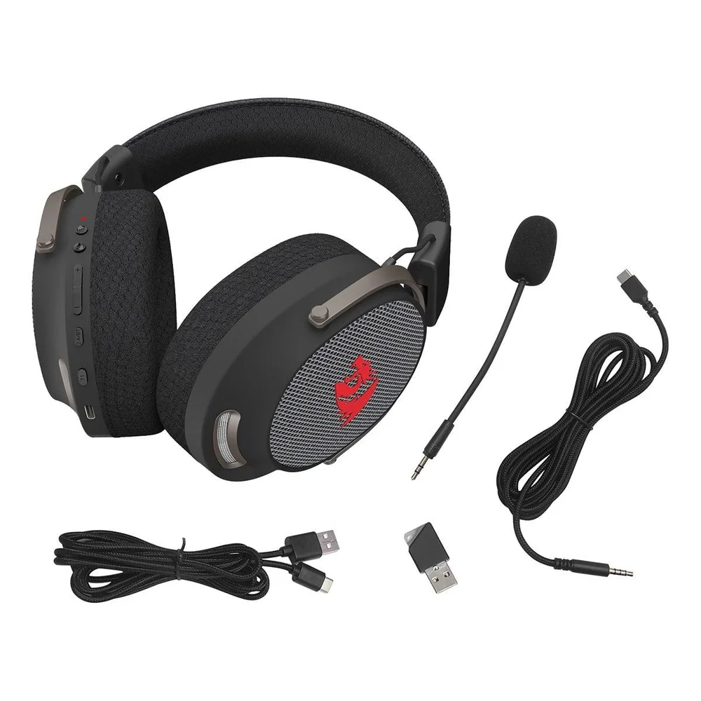 Imagem 2 de 5 do produto Headset Gamer Redragon Arrow, Tri-mode, Surround 7.1 Virtual, Drivers De 53mm, Preto, H858