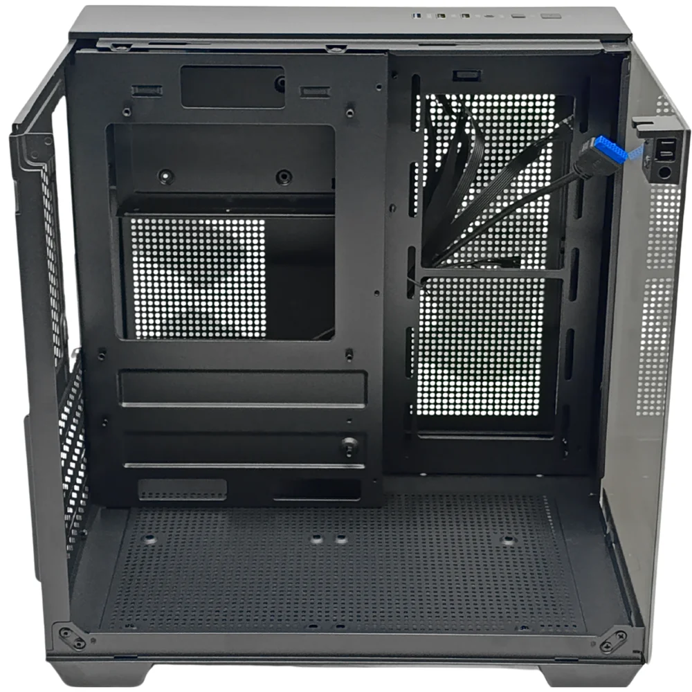 Imagem 5 de 5 do produto Gabinete Gamer Vegas Vidro Espelhado Placas-mãe Matx E Mini-itx Bluecase - Bg-059b