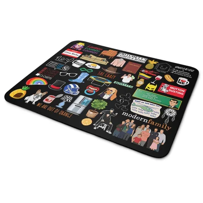Mouse Pad Geek Icons Moments - Modern Family - Preto