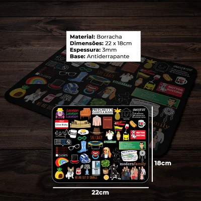 Mouse Pad Geek Icons Moments - Modern Family — foto 4