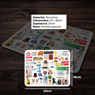 Mouse Pad Geek Icons Moments - Modern Family — foto 8