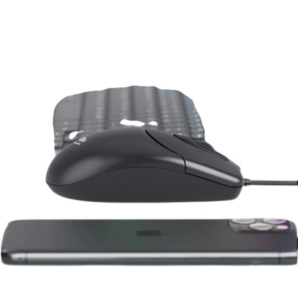 Imagem 4 de 5 do produto Mouse Óptico Com Fio Para Computador - Preta