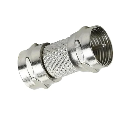 Emenda F Coaxial Macho X Macho Rg6 Rg59 Metal 50pçs