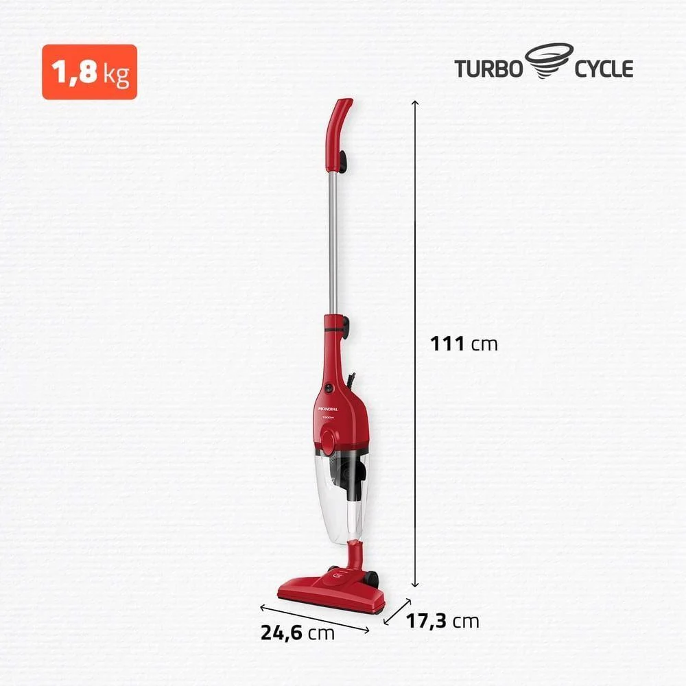 Imagem 2 de 5 do produto Aspirador De Pó Ap-40-r 60hz 127v Mondial