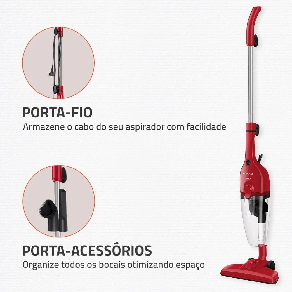Imagem 5 de 5 do produto Aspirador De Pó Ap-40-r 60hz 127v Mondial