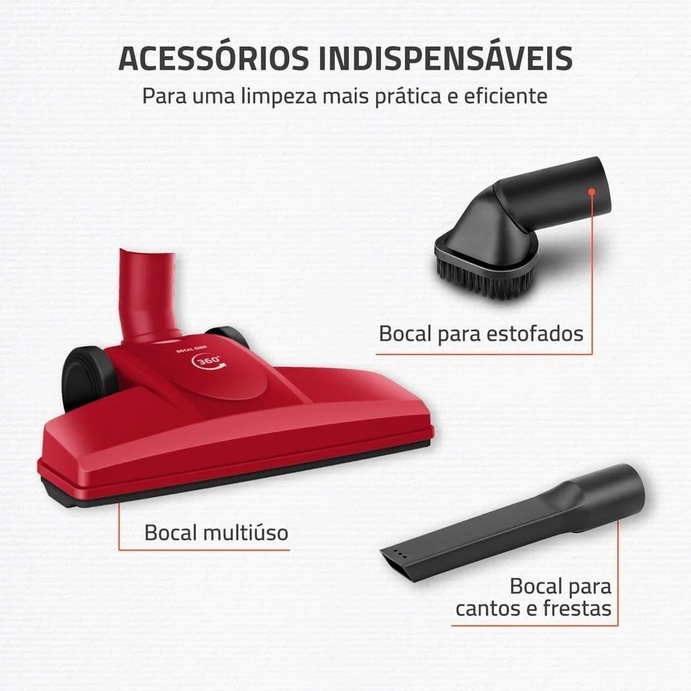 Imagem 3 de 5 do produto Aspirador De Pó Ap-40-r 60hz 127v Mondial