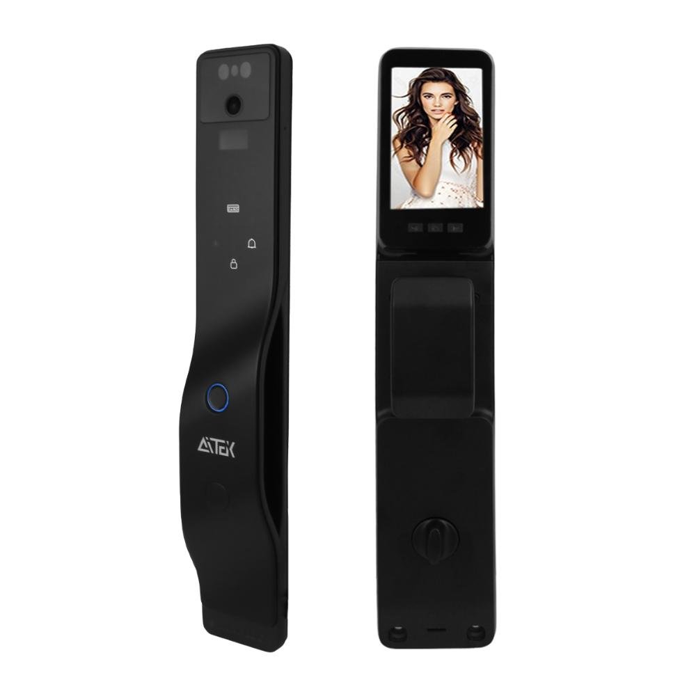 Fechadura Eletrônica Digital, Reconhecimento Facial Cartão Senha, Com Wi-fi E Controle Por App