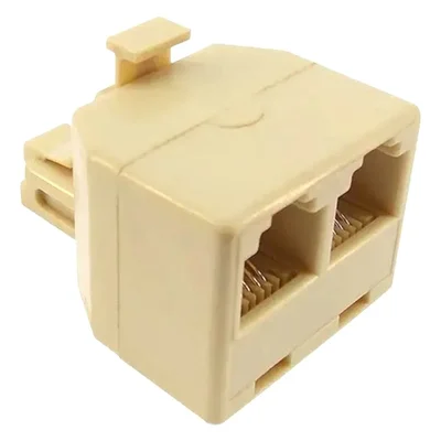 Adaptador Rj11 Duplo Conecte 2 Aparelhos Em 1 Entrada 10pçs