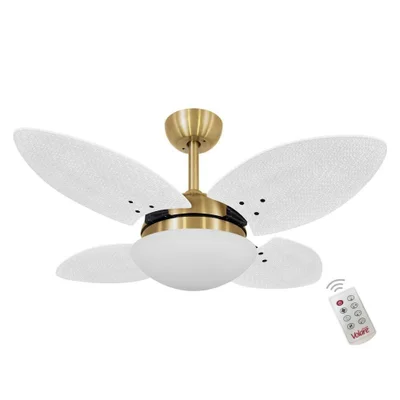 Ventilador Volare Mini P Palmae Branco 110v Controle Remoto