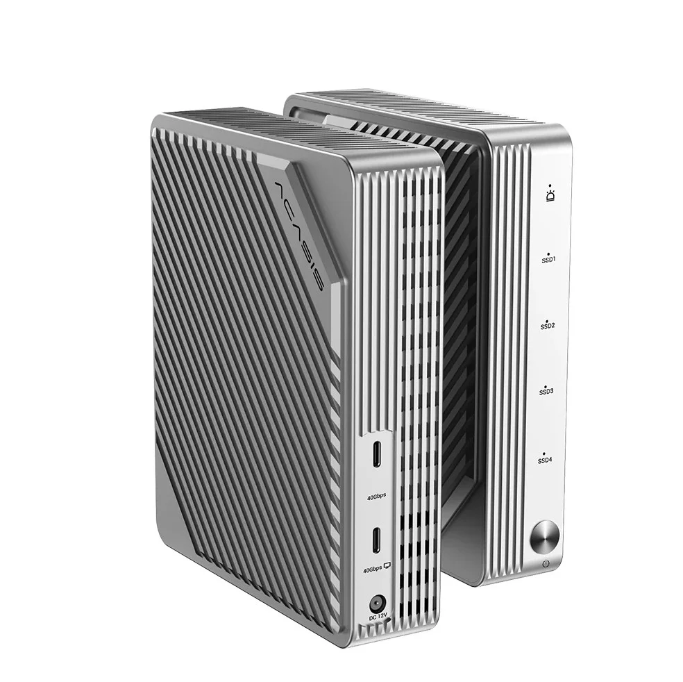 Storage Case 4 SSD Nvme M.2 Usb C 40gbps Thunderbolt 4 Com Raid