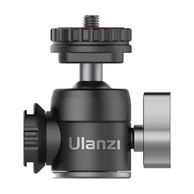 Cabeça Esférica Sapata Fria Dupla Ulanzi 1/4"-20 Preta