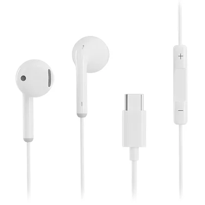 Fone De Ouvido Semi-in-ear Pisen Tp-cp03 Usb C Branco
