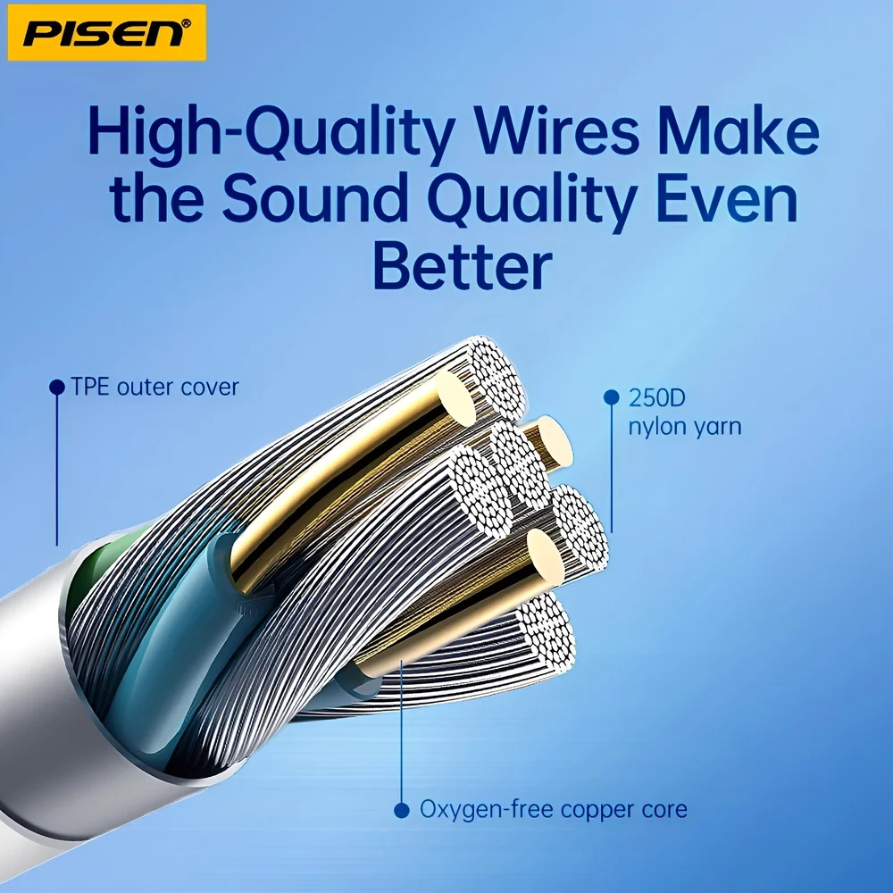 Imagem 2 de 5 do produto Fone De Ouvido Semi-in-ear Pisen Tp-cp03 Usb C Branco