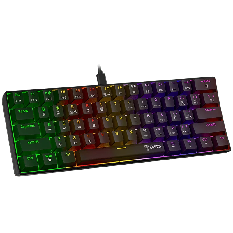 Imagem 4 de 5 do produto Teclado Gamer 60% Night Walker V2 - Mecanico - Clanm RGB