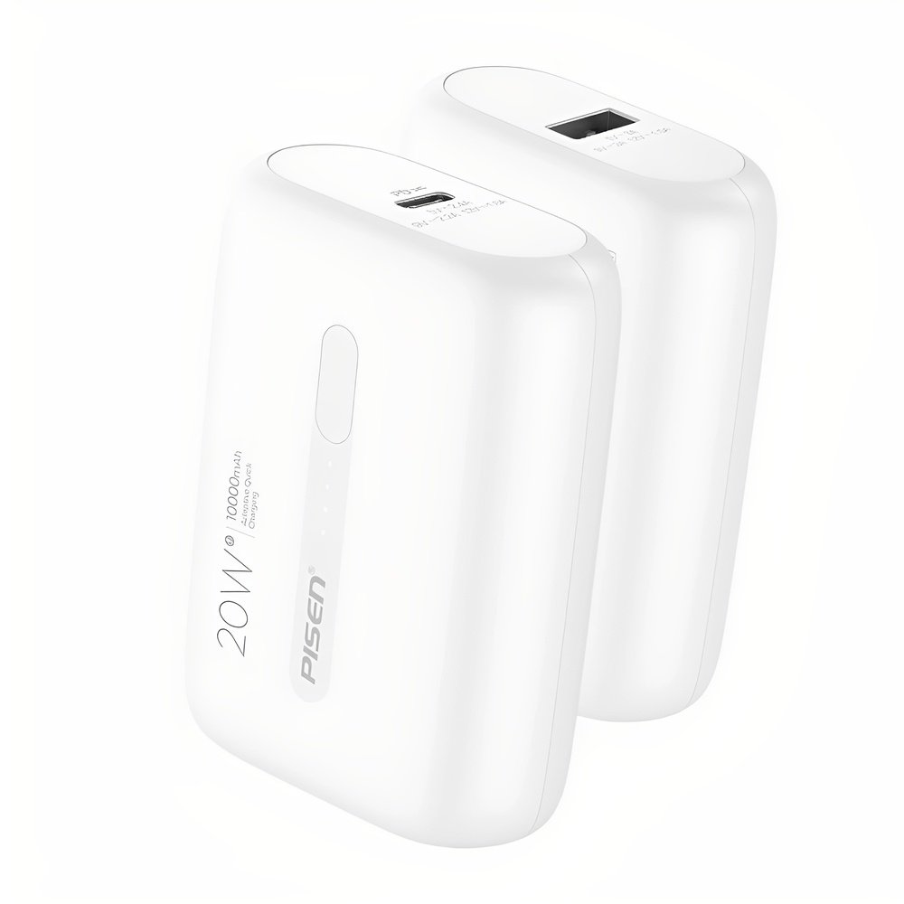 Power Bank 10000mah Pisen Bateria Portátil 20w Branca