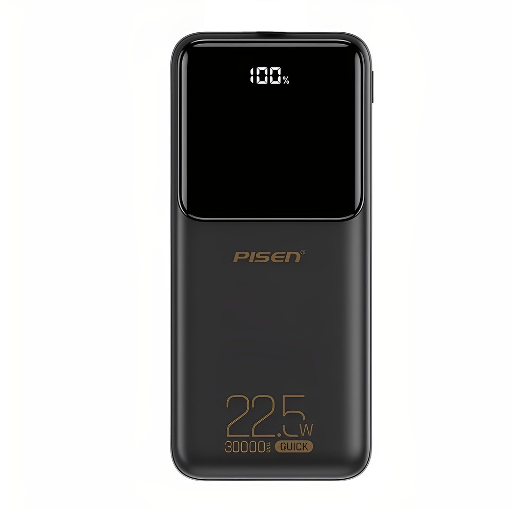 Power Bank 30000mah Pisen Bateria Portátil 22.5w Preta