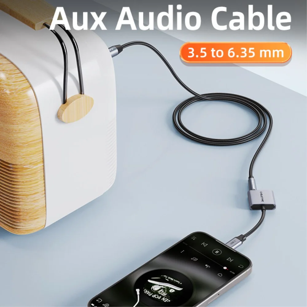Imagem 5 de 5 do produto Cabo Áudio Auxiliar P2 Para P10 Dj Fone Mesa De Som 3m