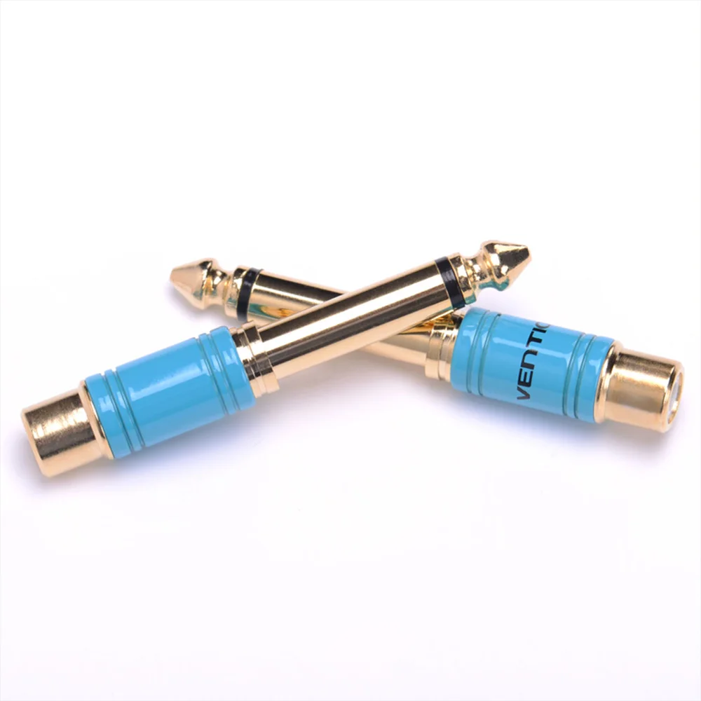 Imagem 4 de 5 do produto Kit 2 Adaptador Plug P10 Macho Para Rca Femea Profissional