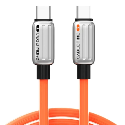 Cabo Carregador Usbc Alta Velocidade Turbo 240w 2m Cabletime