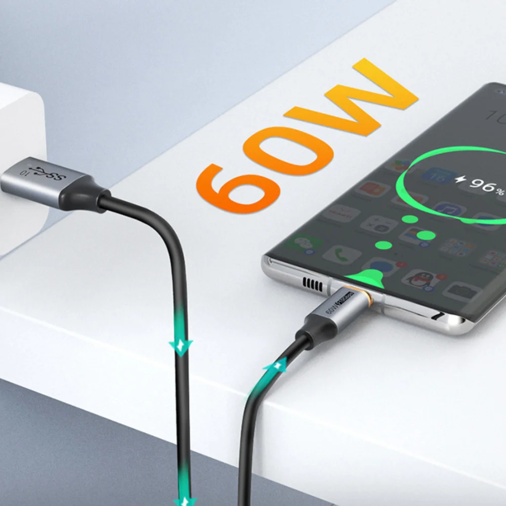 Imagem 5 de 5 do produto Cabo Usb A Para Usb C 3.1 10gbps Turbo Pd 60w Cabletime 2m