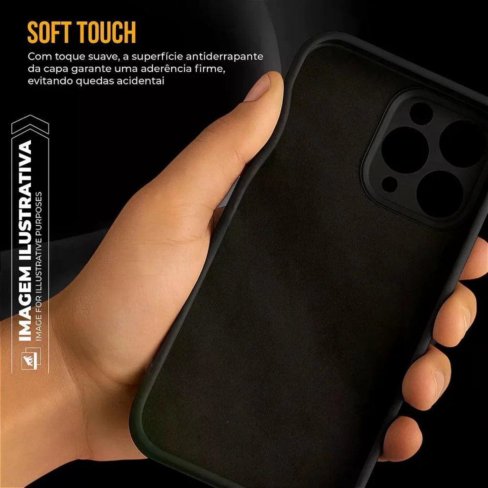 Imagem 4 de 5 do produto Capa Para Iphone 17 Pro - Silicon Premium Preta - Gshield
